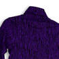 Womens Purple Black Flurry Elemental Turtleneck Activewear Top Size Small image number 4