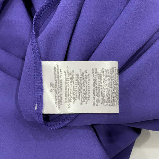 NWT Womens Purple Sleeveless Spaghetti Strap Tie Wrap Maxi Dress Size M image number 1