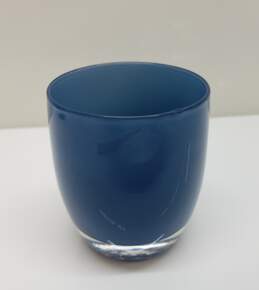 True Blue Art Glass Votive Candle Holder