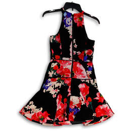 Womens Multicolor Floral Sleeveless Back Zip Fit & Flare Dress Size 2 alternative image