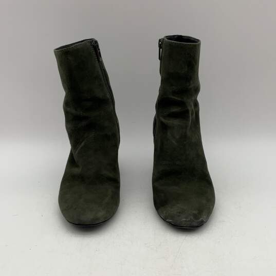 Phillip Jim Womens Olive Green High Block Heel Side Zip Ankle Boots Size EU 35 image number 3