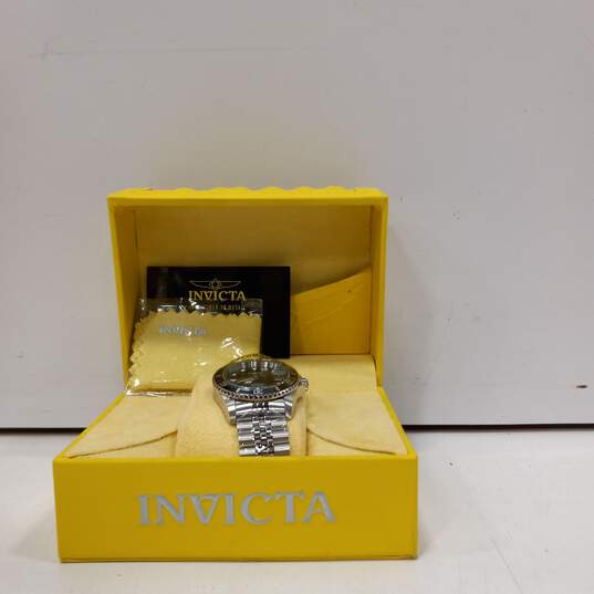 Silver Tone Invicta Automatic Watch In Original Box image number 1