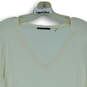 NWT Womens Cream Long Sleeve V-Neck Stretch Pullover T-Shirt Size X-Large image number 3