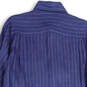 NWT Mens Blue Striped Spread Collar Long Sleeve Button-Up Shirt Size Medium image number 4