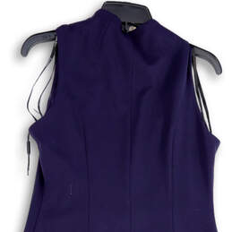 Womens Blue High Neck Stretch Sleeveless Pullover Sheath Dress Size 10 alternative image