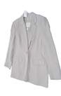 Vintage Womens Light Gray Pinstripe Long Sleeve 1 Button Blazer Size 8 image number 2