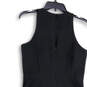 NWT Womens Black Sleeveless Round Neck Back Zip A-Line Dress Size 6 image number 4