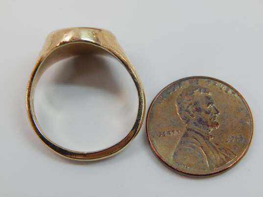 VNTG 1975 10K Yellow Gold High School Class Ring 8.7g image number 7
