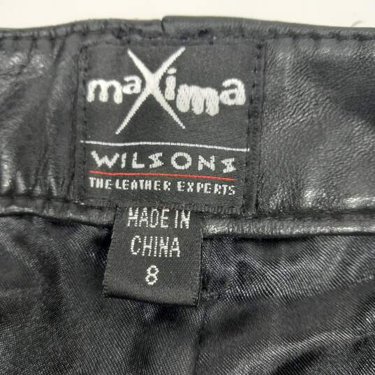Maxima Wilsons Leather Women's Black Leather Pants Size 8 image number 3
