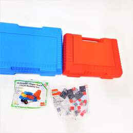 Lego Red & Blue Storage Containers W/ Sealed Packs VNTG 80's McDonalds & 40095