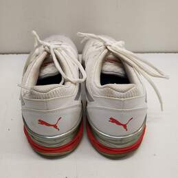 Puma White/Silver/Red Athletic Shoes Men's Size 11 alternative image
