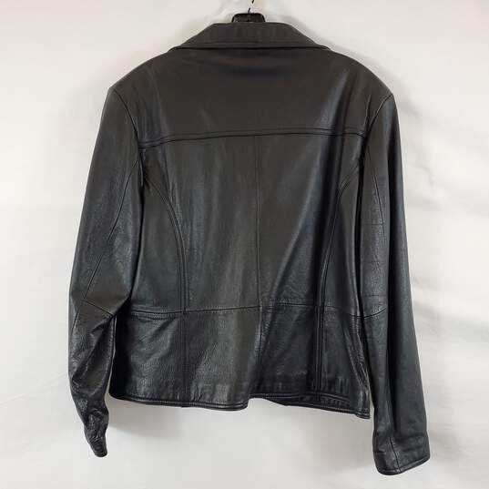 Wilsons Women's Black Leather Jacket SZ XL image number 5