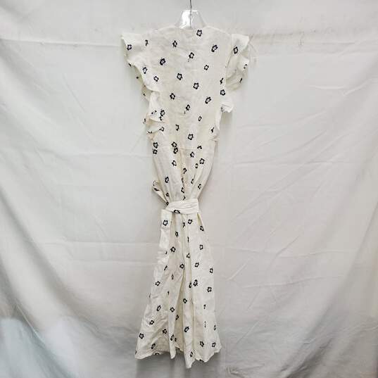 Reformation Serengeti WM's 100% Linen Hawaiian Plunge Neck Midi Dress Size M image number 2