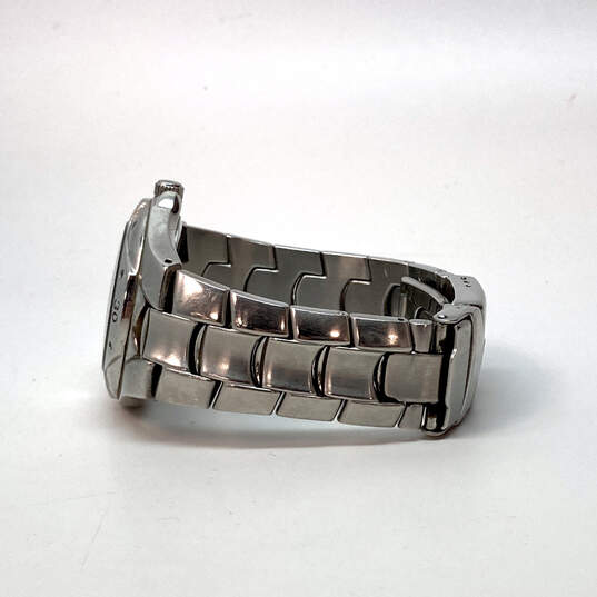 Designer Bulova Silver-Tone Stainless Steel Chain Quartz Analog Wristwatch image number 3