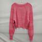 Free People WM's Pink Chunky Knit Pullover Size S/P image number 2