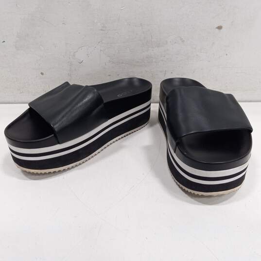 Aldo Black Platform Sandals Size 8 image number 1