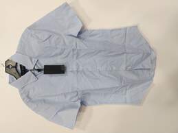 Men's Light Blue Short Sleeve Dress Shirt Size S NWT