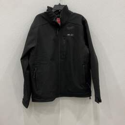 Milwaukee Mens Black Long Sleeve Full-Zip Windbreaker Jacket Size Large