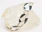 Romantic 925 Onyx & White Mother of Pearl Shell Geometric Inlay Ovals Paneled Toggle Bracelet 38.6g image number 1