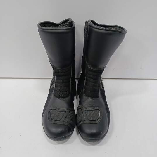 Tourmaster Men's Black Leather Riding Boots Size 8 image number 1