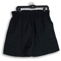 NWT Womens Black Elastic Waist Flat Front Utility Shorts Size Medium alternative image