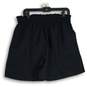 NWT Womens Black Elastic Waist Flat Front Utility Shorts Size Medium image number 2
