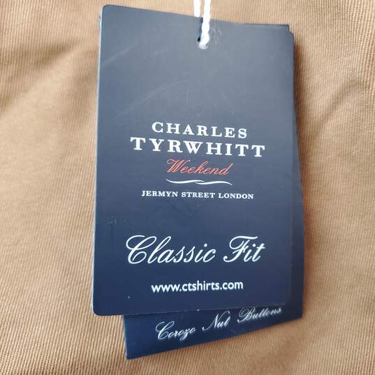 Charles Tyrwhitt Brown Weekend Classic Fit Chino Pants Men's 36W 32L image number 3