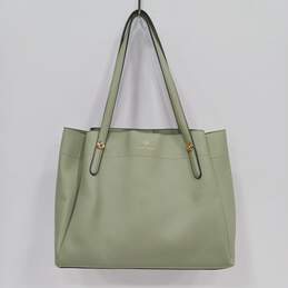 Women's Green Leather Tote Bag
