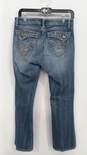 Wrangler Rock 47 Women's Faded Blue Jeans Low Rise Jeans Size 7/8x34 image number 2