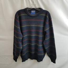 Vintage Pendleton Men's Multicolor Striped Wool Sweater Size L