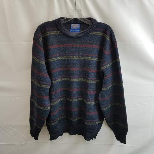 Vintage Pendleton Men's Multicolor Striped Wool Sweater Size L image number 1