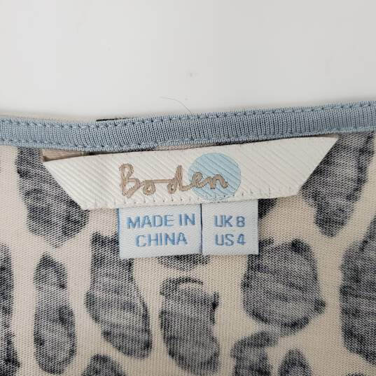 Boden WM's Gray & Black Cheetah Print Blouse Size 4 image number 3