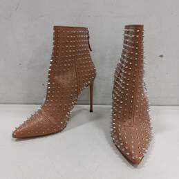Steve Madden Pink Studded Ankle Boots Size 7.5