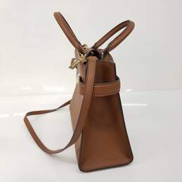 Michael Kors Karla Brown Saffiano Leather Crossbody Tote Bag alternative image