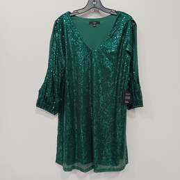 women's Green Bedazzled Sequins Lulus Dress Size Small