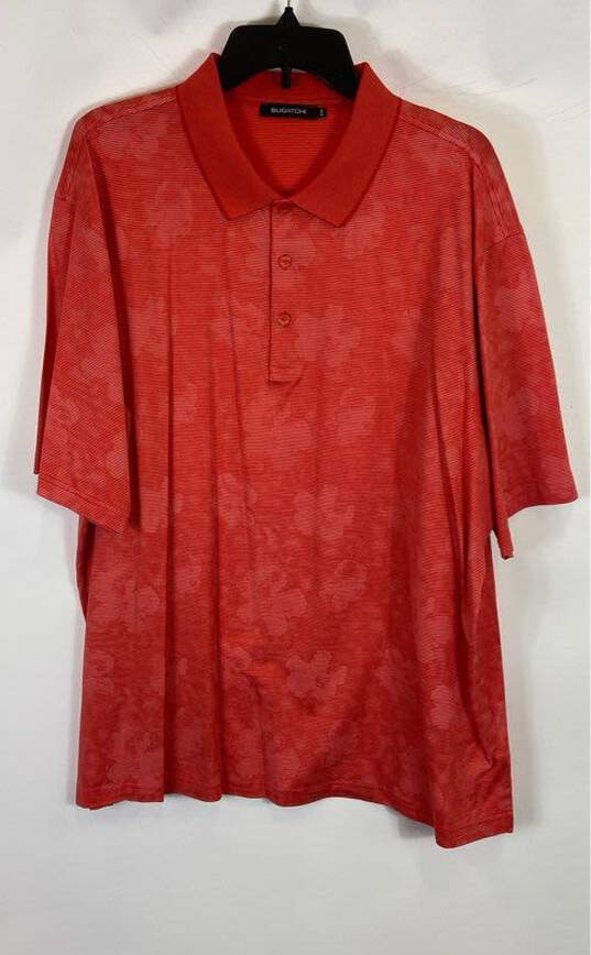 Bugatchi Men's Orange Floral Polo Shirt - Size XXL image number 1