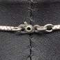 Sterling Silver Titanium Coated Druzy Quartz Pendant Necklace (15.0in) - 20.0g image number 4