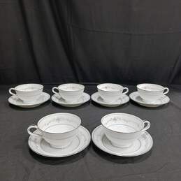 Set of 6 Noritake Fairmont Cups/Saucers