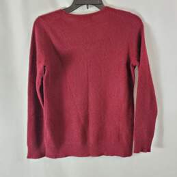 Charter Club Women Burgundy Cashmere Sweater Small alternative image