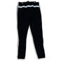 Womens Black White Climacool 3 Stripe Elastic Waist Track Pants Size Medium image number 2