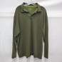 Patagonia MN's Olive Green Cotton Blend Half Snap Button Pullover Size L image number 1