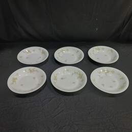 Bundle of 6 Theodore Haviland Limoges White with Floral Pattern Bowls