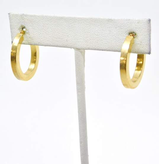 14K Yellow Gold Hoop Earrings 1.6g image number 3