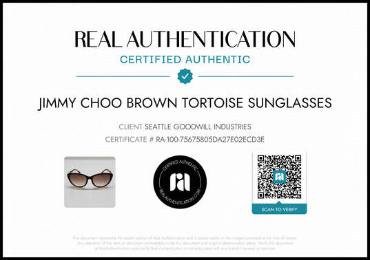 Jimmy Choo Brown Tort Buckle Logo CECY/S Sunglasses image number 7
