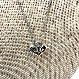 Designer Brighton Silver-Tone Classic Alcazar Heart Shape Pendant Necklace alternative image