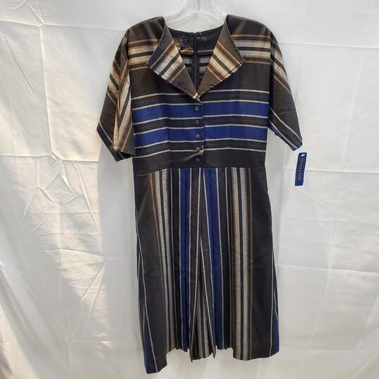 Pendleton Wool Stripe Button Front Dress NWT Size 10 image number 1