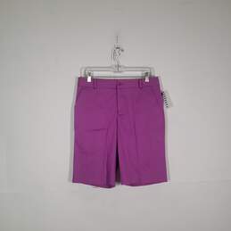 Mens Flat Front Classic Slash Pockets Regular Fit Chino Shorts Size 8