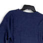 Mens Blue Regular Fit Crew Neck Long Sleeve Pullover T-Shirt Size 2XL image number 4