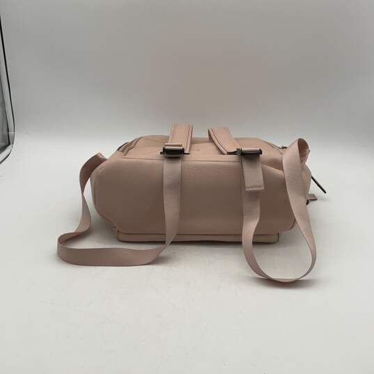 Aldo Womens Pink Leather Adjustable Shoulder Strap Inner Pockets Backpack Purse image number 4