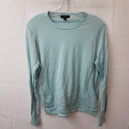 J. Crew Mint Long Sleeve Merino Wool Pullover Sweatshirt Women's Size XL